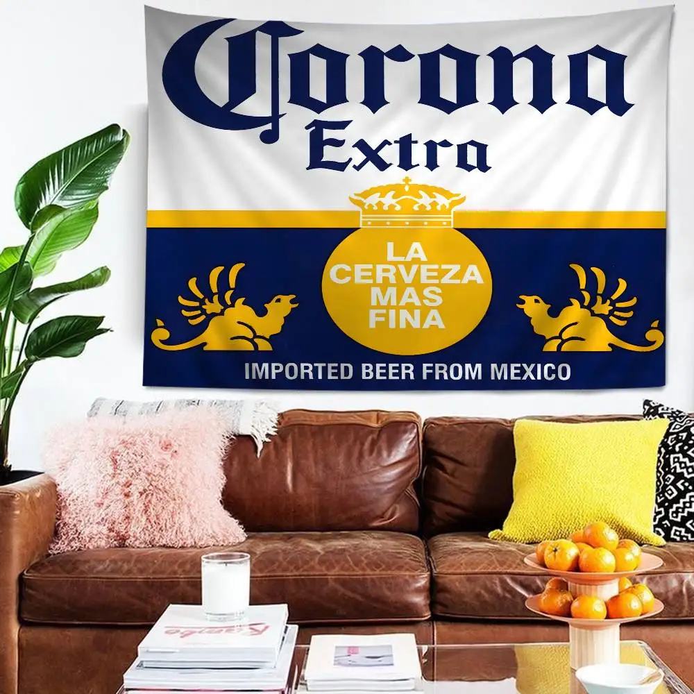 C-Corona E-Extra Beer Hanging Bohemian Tapestry Bohemian Wall Tapestries Mandala Kawaii Room Decor