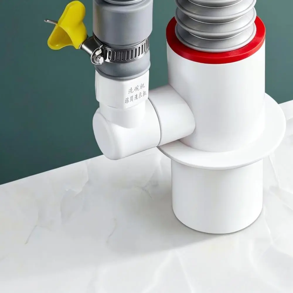 洗濯機排水接続用多機能absパイプアダプター、浴室用シンク排水管、臭気防止機能付き、ホース分岐器