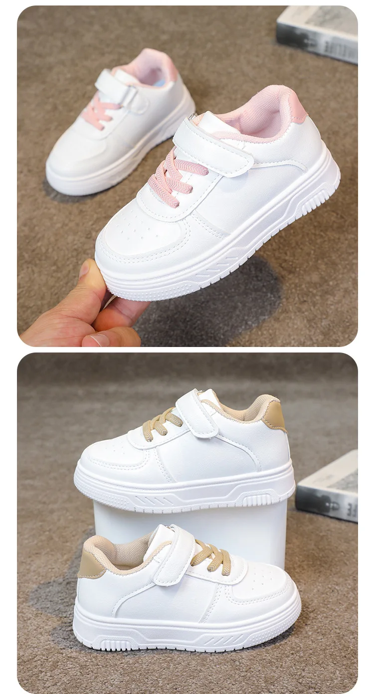2026 Herbst Kinder Barfußschuhe mit breiter Zehenbox für Jungen und Mädchen – Minimalistische Sneaker aus leichtem Kunstleder mit Klettverschluss – Detail 16