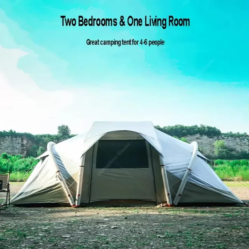 6 Person Outdoor Camping Inflatable Awning Tent Inflatable  Air Tent Hiking Tent