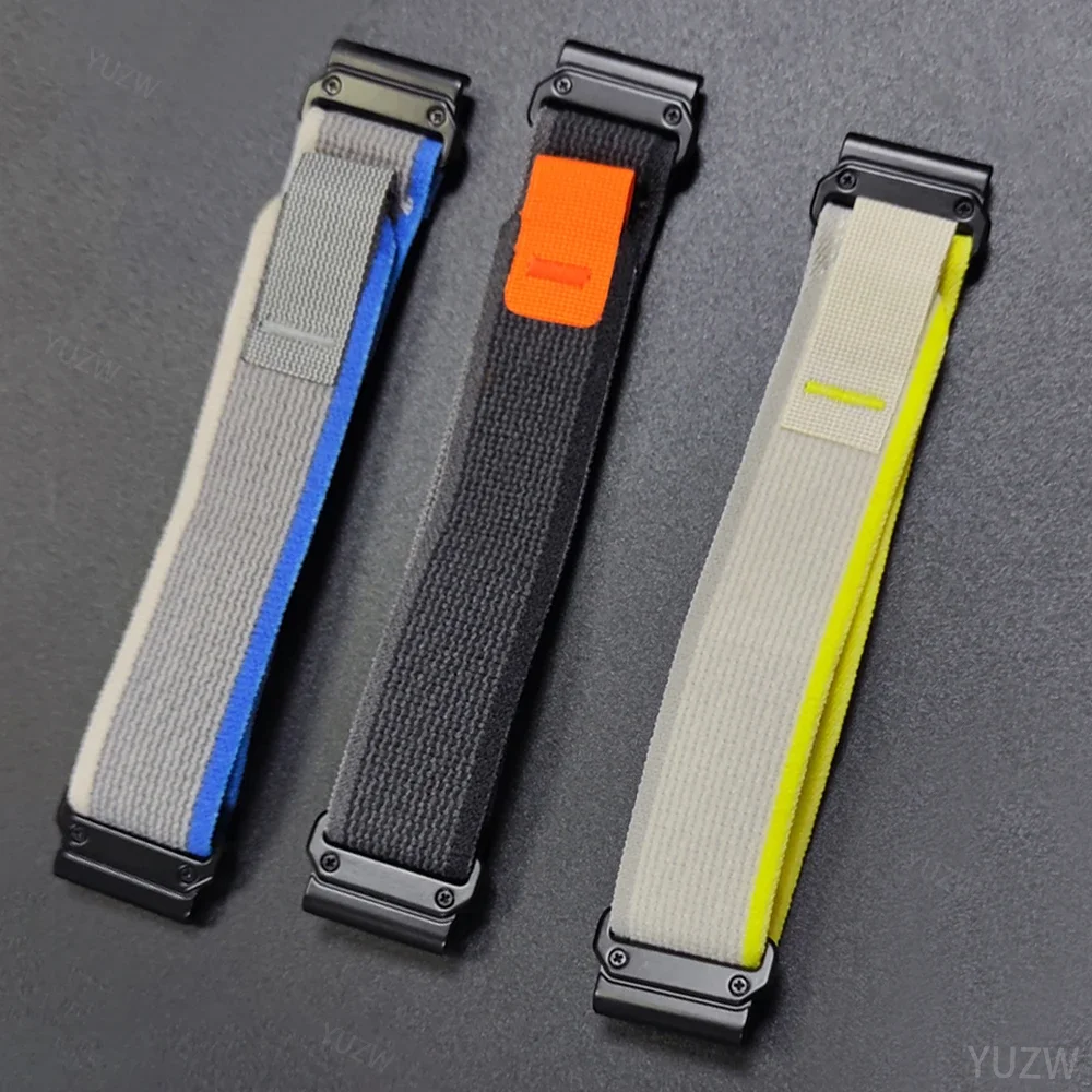26 22mm Nylon Strap For Garmin Instinct 3 2X Solar Watch Band For Garmin Forerunner 970 965 955 Solar 935 Quick Release Bracelet