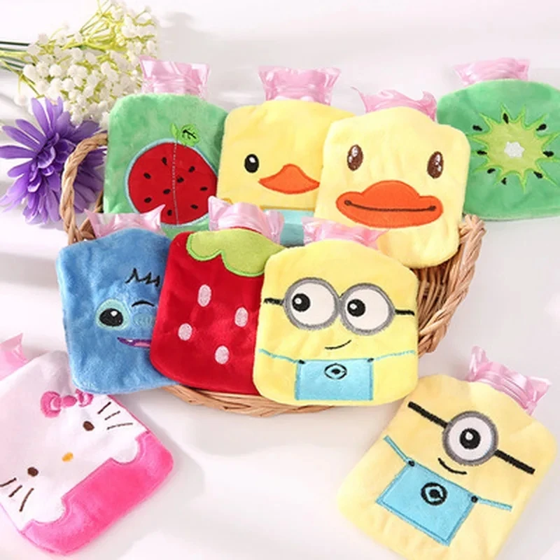 

Cartoon Warm Hot Water Bottle Mini Cute Plush Girl Pocket Water Injection Warm Hands Bag Portable Safety Explosion-proof Heater