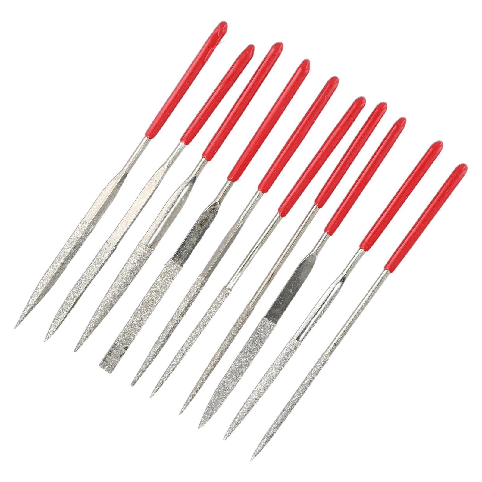 Electroplated Diamond File Rasp Hand Tool Metal Needle Power Kit Useful 10pcs Set Alloy Carving Craft 120 mesh