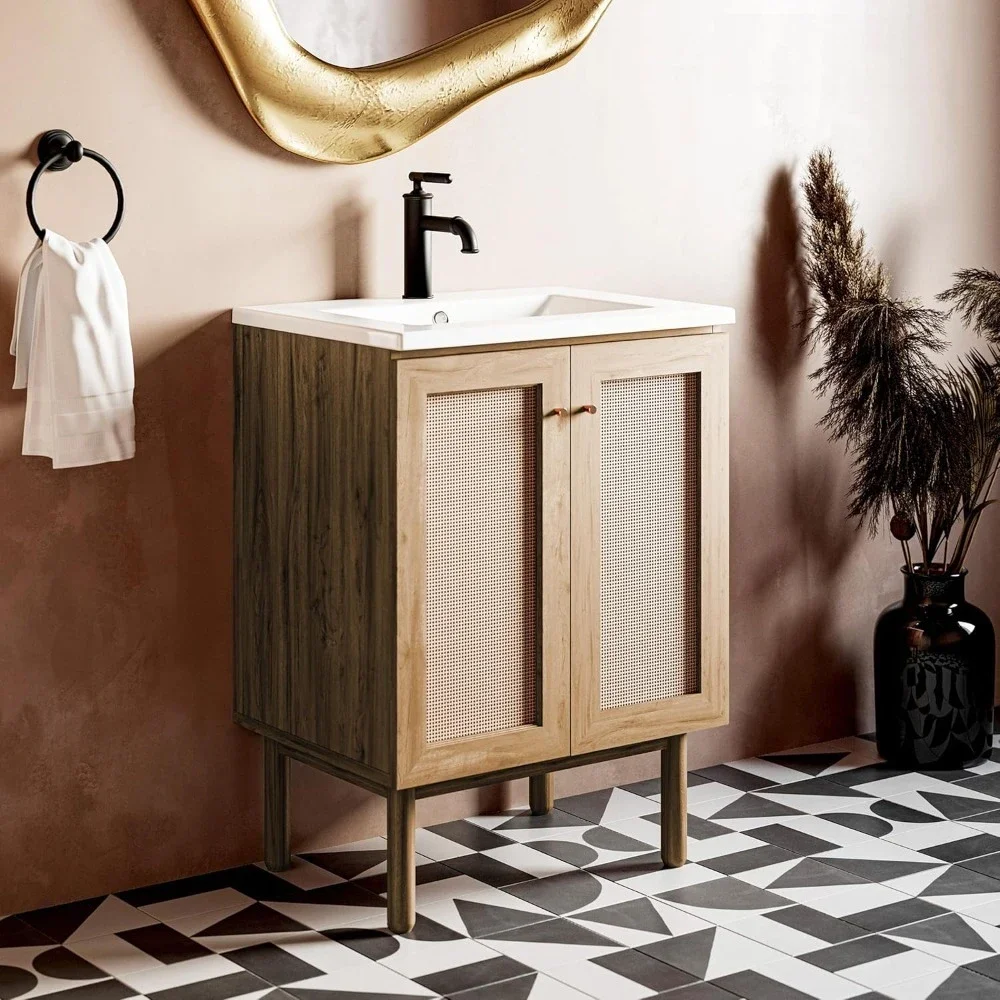 

Classe Bathroom Vanity in Oak Bath Sink Cabinet Sink Included