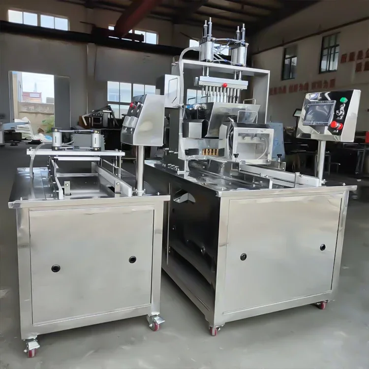 Small automatic hard lollipop chocolate candy depositor to make candy jelly gummy bear sweetening machine