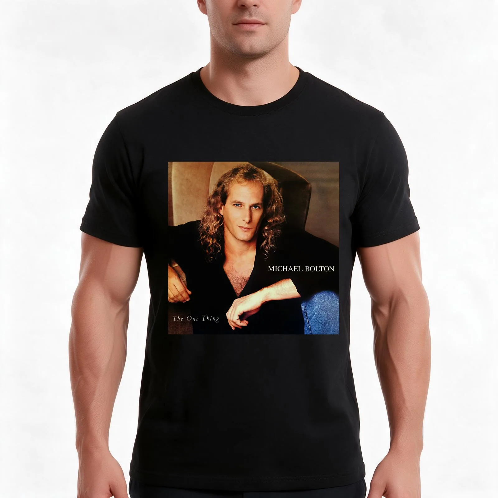 Michael bolotin The one thing T-Shirt, Summer Casual Cotton Tee, Oversized Streetwear Tops, Vintage Graphic Print, 100% Cotton