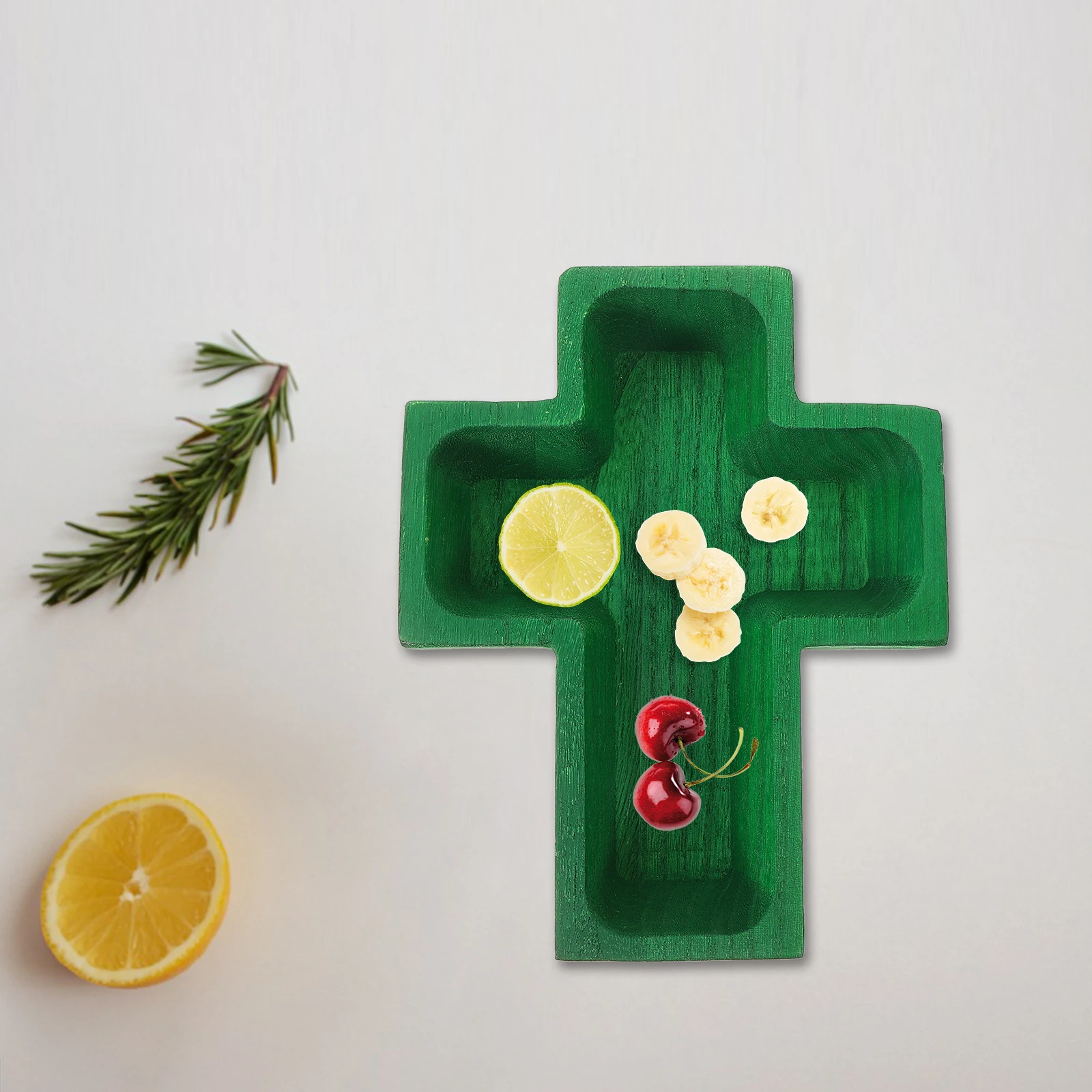 

Wooden Bowl Tray Food Plate Serving Kitchen Fruit Appetizer Trays Office Multi-function Dessert