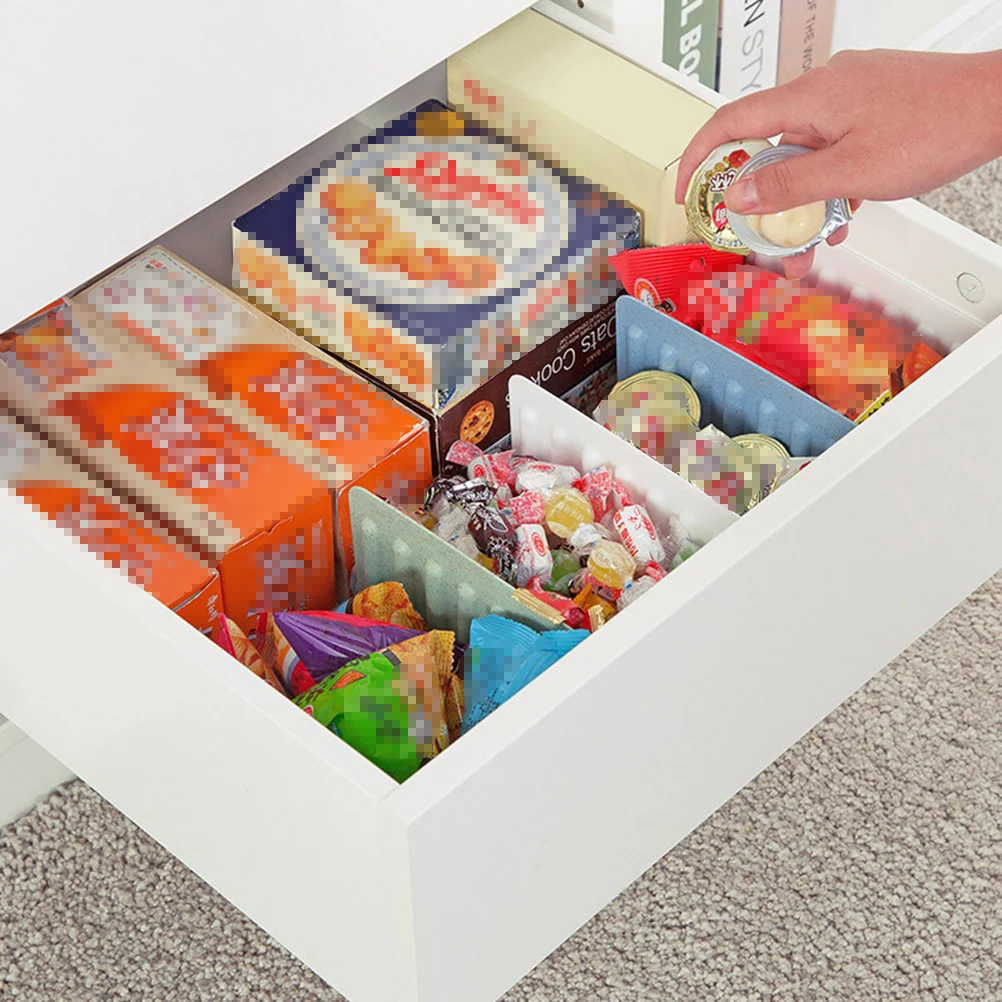 

8Pcs PP Drawer Dividers Storage Partition Multipurpose Organizer for Bedroom Dresser Clothes Food Cabinets Drawer Dividers