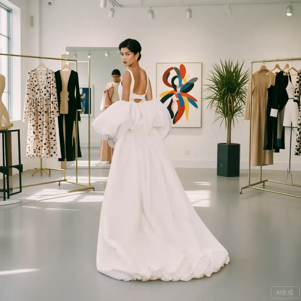 

Элегантное минималистичное белое платье в пол с пышной юбкой из роскошного шелка для торжественных мероприятий и фотосессий