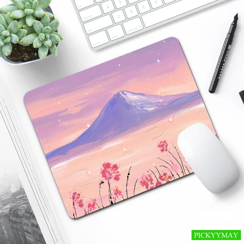 

Small Mousepad Scenery Rubber Mouse Pad High Quality XS Desk Mat 18x22cm Design Mouse Mat Art Little Desk Pad