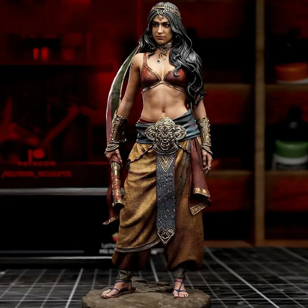 38 مللي متر 50 مللي متر 75 مللي متر ثلاثية الأبعاد نموذج مطبوع من Zahili الفارسي أنثى المبارز مصغرة دهان داي ونماذج التجميع #6