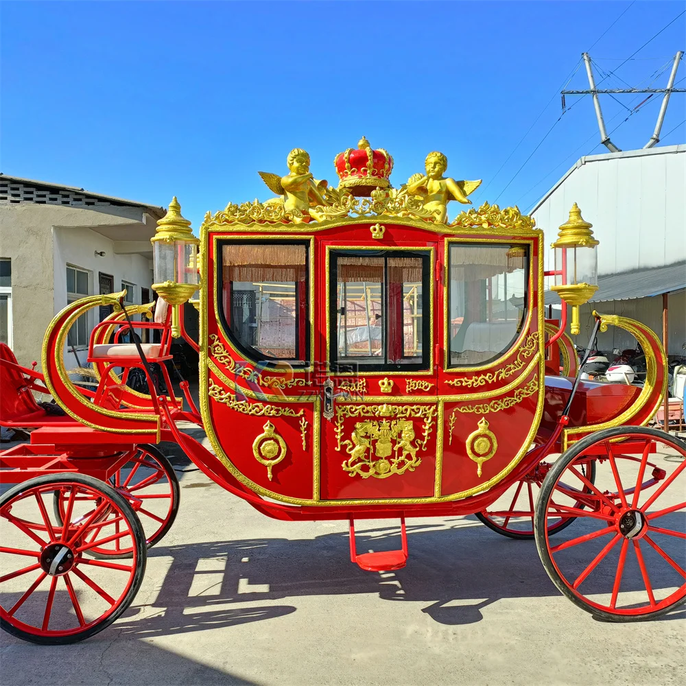 

Luxury European Classic Customizable Royal Carriage Electric Powered Elegant Royal Structure Royal Carriage For Wedding Ceremony