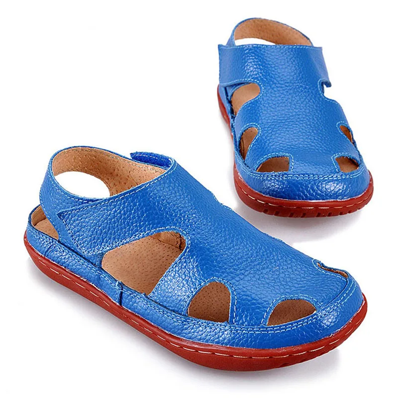 Zomer Kids Leren Sandalen Kinderen Echt Lederen Sandalen Jongen Strand Schoenen Kids Cloesd Teen Peuter Schoenen Meisjes Sandalen