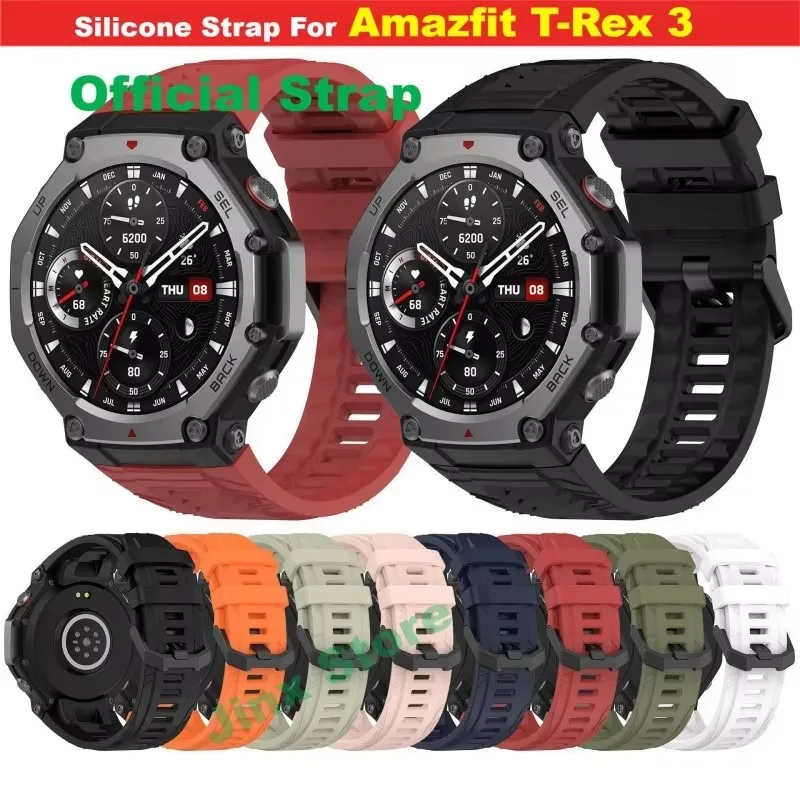

Silicone Smart Watch strap For Amazfit T-REX 3 Sports watch strap Original Replacement Huami T Rex3 Bracelet Accessories TRex 3