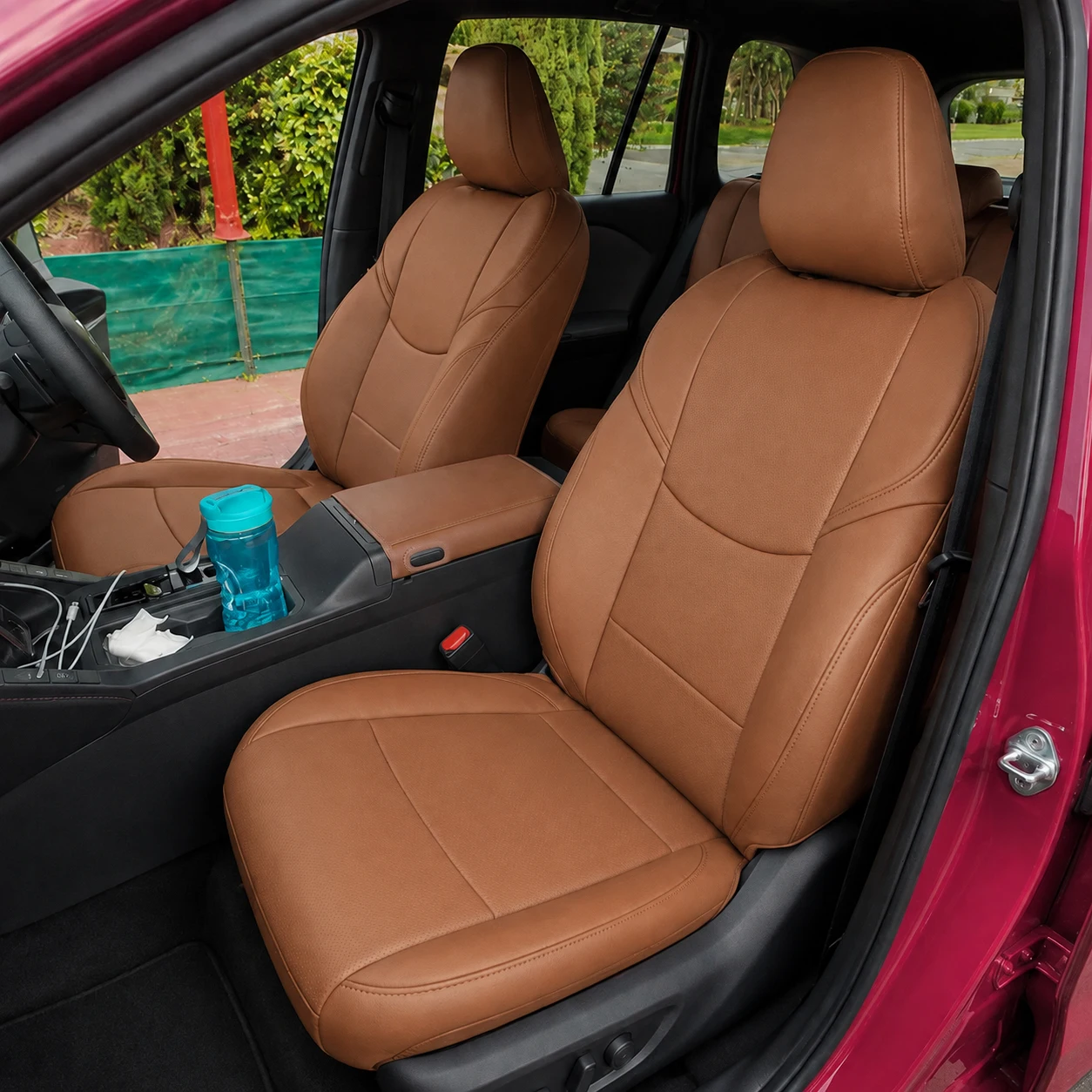 Custom Fit Car Seat Covers 5 Seats for 2026 Toyota RAV4 Full Set Premium Synthetic Leather Full Covered