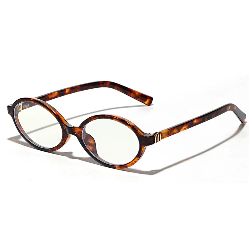 Y2K Retro Oval Frame Glasses Women Leopard Ins Sweet Cool Sunglasses Trendy girl Decorative Goggles Reading Computer Eyeglasses