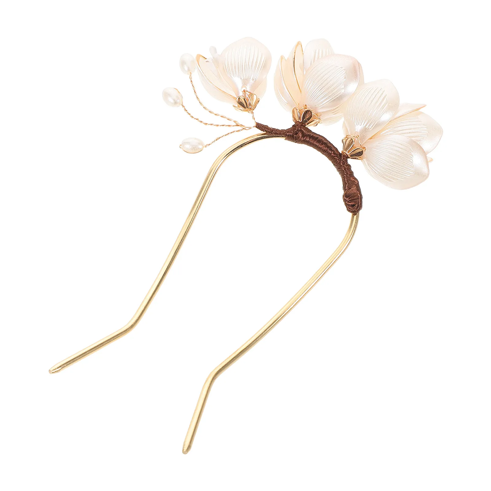 

Elegant UShaped Magnolia Flower Hairpin For Womens Buns And Formal Hairstyles Lightweight And Comfortable ChineseStyle Accessory
