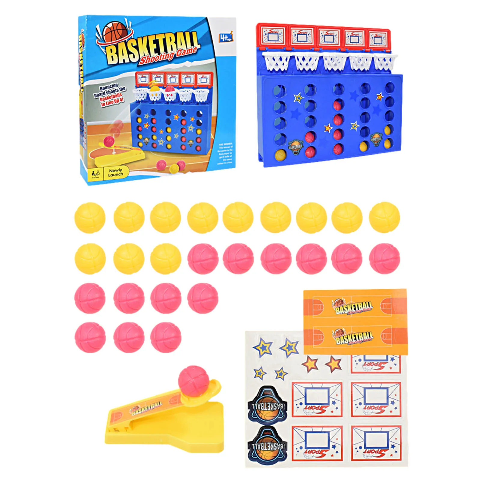 Juego de Connect-4 Shots, juegos de mesa clásicos, divertidos juguetes educativos interactivos para padres e hijos, mesa multijugador que rebota