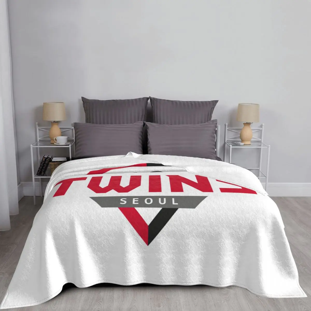 Lg Twins Baseball Team Sport Lover Blanket Coral Fleece Plush All Season Super Soft Throw Blanket for Home Travel Bedding Throws