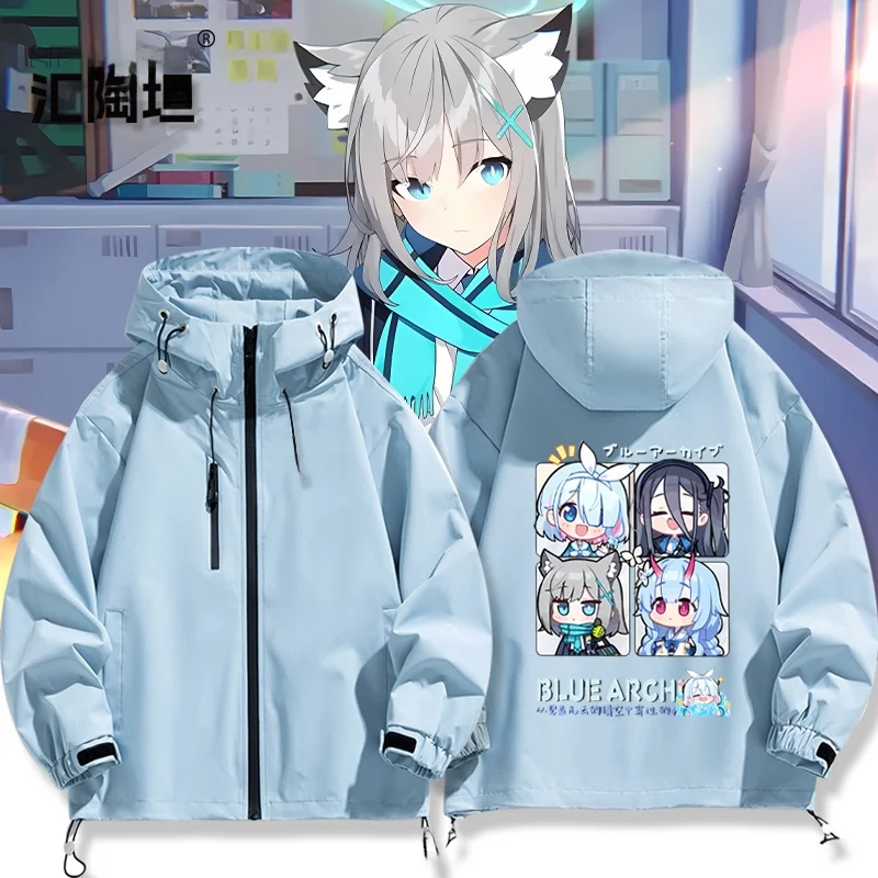 

Blue Archive Anime Outerwear Arona Sand Wolf White Knight Jaet Coat ex Autumn Winter Faionable Polyester Nylon Cos...