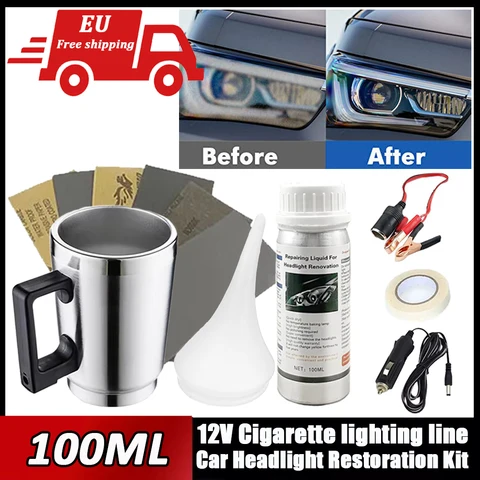 Acessórios do carro kit de polimento de reparo de farol kit de restauração de farol de carro anti-risco detalhando manutenção de limpeza