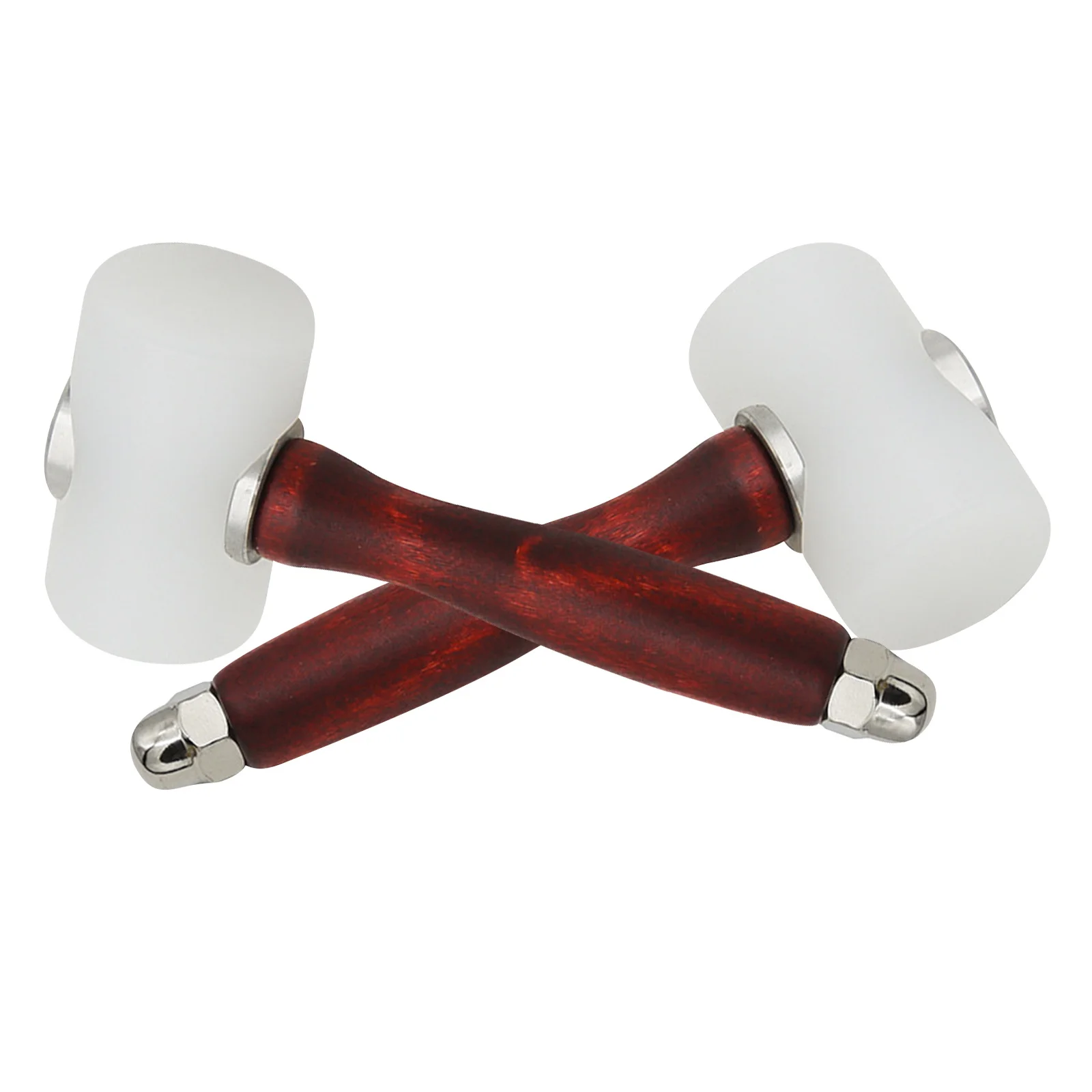 

2Pcs Wood Handle Hammer Dual Head Nylon Mallet for DIY Craft Engraving Stamping and Stitching Projects