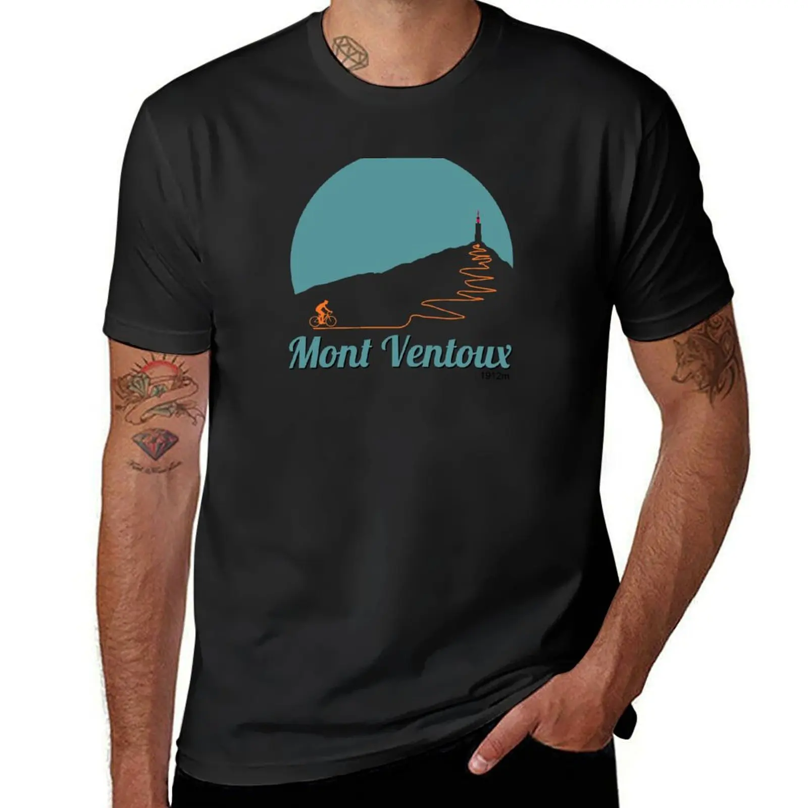 

Mont Ventoux Circular Artwork T-Shirt boys whites graphics plus sizes black t shirts for men