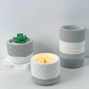DIY Putaran Plester Lilin Cangkir Silikon Cetakan Pot Bunga Penyimpanan Jar Semen Plester Tembikar Cetakan Beton Membuat Kerajinan Perlengkapan 12 cetakan toples penjualan terbaik - №