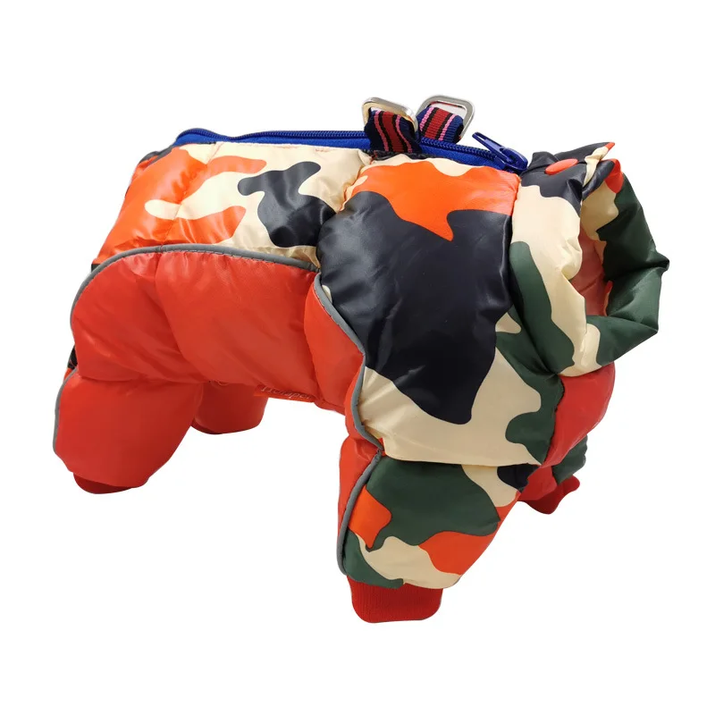 New Dog Clothing Autumn and Winter Pet Camo Cotton Coat Waterproof and Cold Resistant Dog Coat Jacket Four Legged Cotton Coat