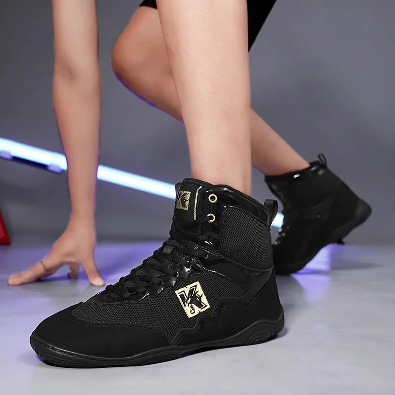 Популярные мужские и женские профессиональные дышащие кроссовки для борьбы, удобные боксерские ботинки, кроссовки, борцовская обувь