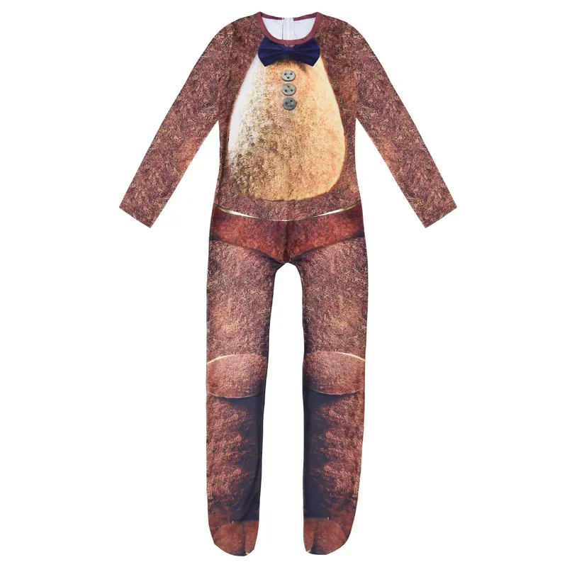 Anime Spiel fünf Nächte bei Freddy Cosplay Overalls Kinder Kind Zentai Maske Handschuh Body suits Party Karneval Uniform Weihnachts geschenk