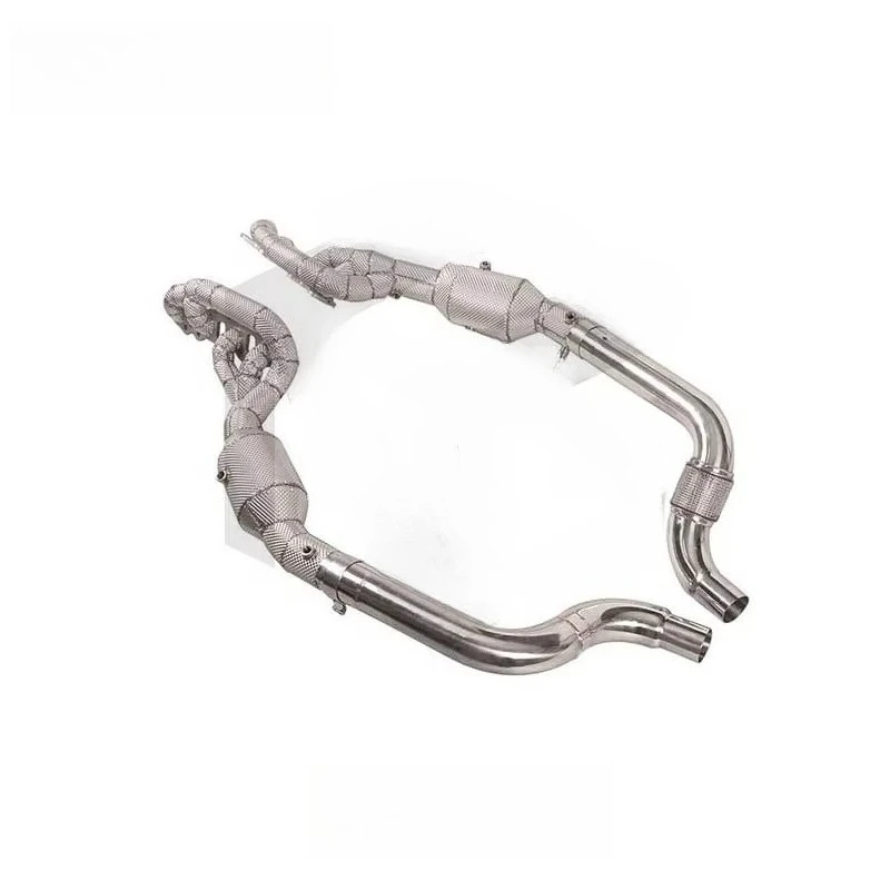 ING Stainless Steel Header Exhaust with Heat Shield for  Ford Mustang GT 5.0 Direct Bolt-On Tuning Exhausted Systems Wholesale