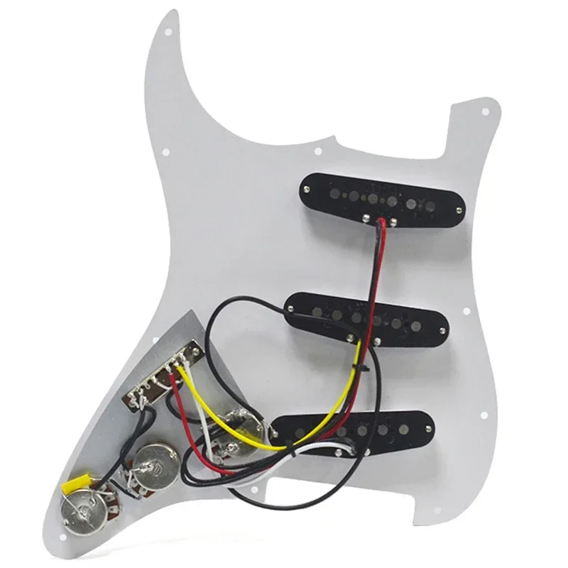 

Alnico 2 Prewired ST Pickguard 3 Single Coil Pickups Loaded Electric Guitar Pickguard Multi Colour
