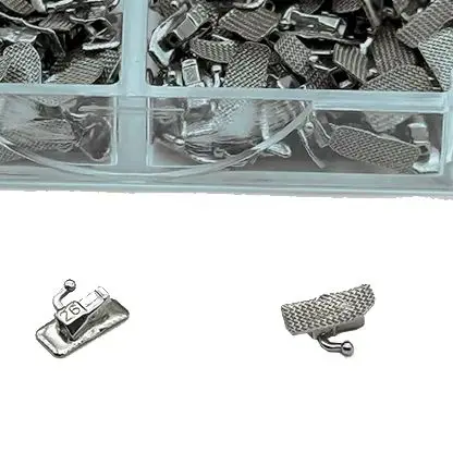 

50Sets/200pcs Buccal Tubes Dental Molar Bondable Mesh Base Single Tube Roth MBT 0.022 Dental Materials