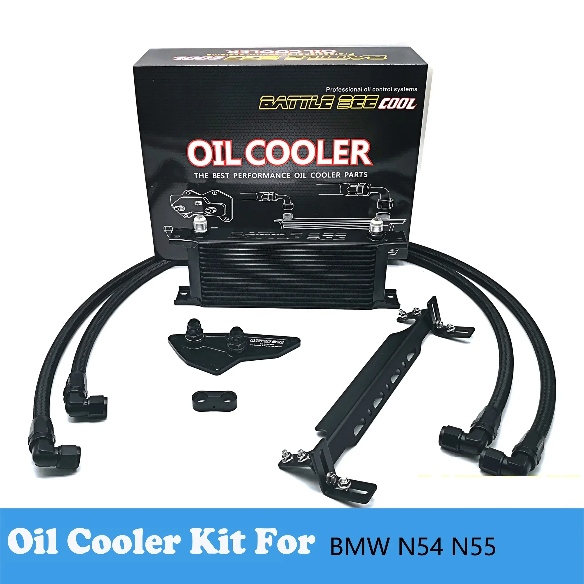 SYPES 1 set n54 oil cooler kit for bmw e90 oil cooler N55 E92 E93 135i 335i 3 series 13-row black oil cooler