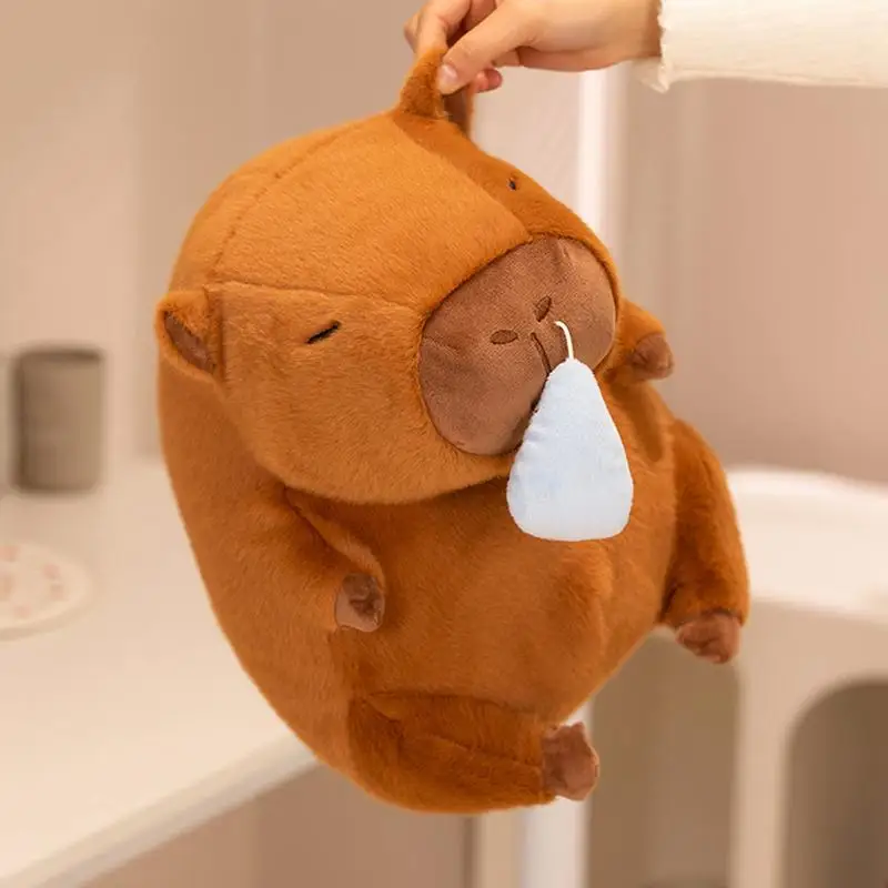 Cartoon Capybara Plush Toy Pillow Capybara Toy Soft And Runny Nose Capybara Plushie Dolls 33cm Throw Pillow For Sofa Home Decor