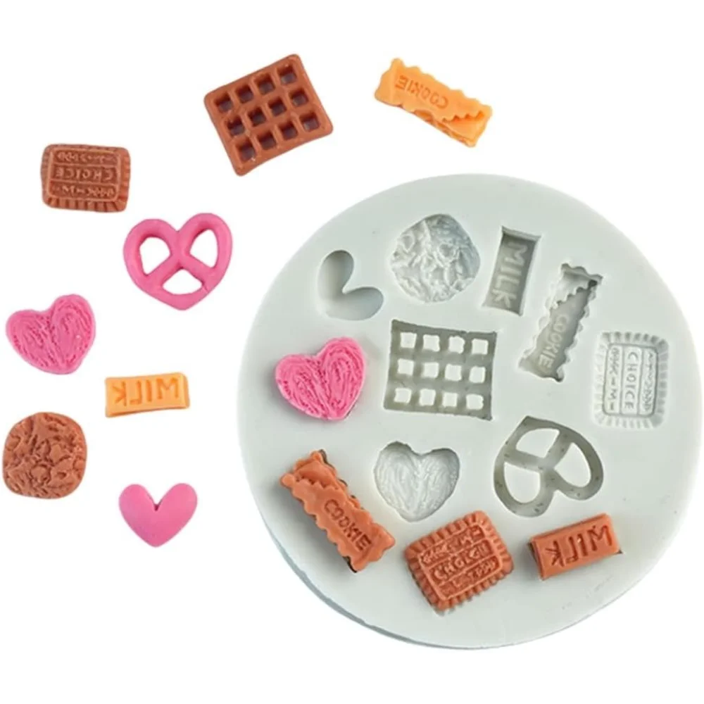 Mini DIY Chocolate Chip Cookie Mold Fudge Cake Handmade Gel Mold, Silicone Chocolate Chip Cookie Mold Set