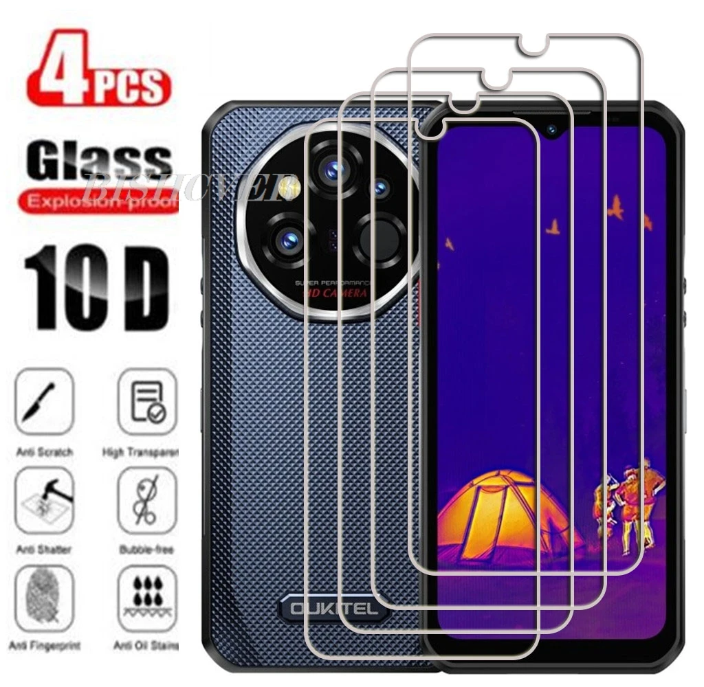 4PCS 9H 2.5D Tempered Glass For Oukitel WP55 Ultra 6.58