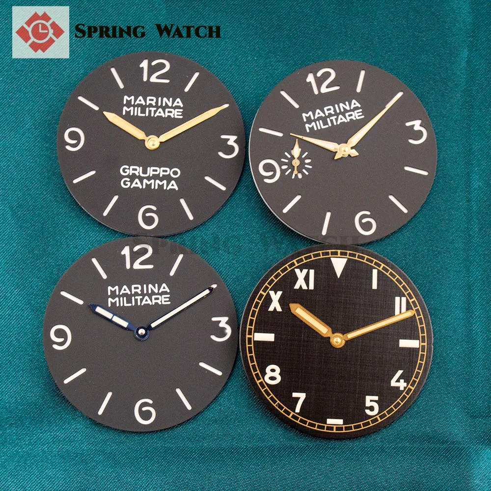 Retro Watch Dial PAM 6152 6154 Dial Hands Vintage Dial Luminous Pointers for ETA6497/6498/ST3600 Movement 39mm Watch Dial