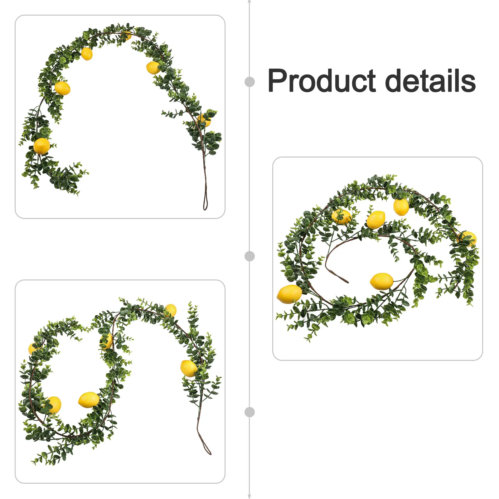Home Decoration Artificial Lemon Garland Decor Elements 170cm 66.92in Artificial Lemon Garland Enhances Various Spaces