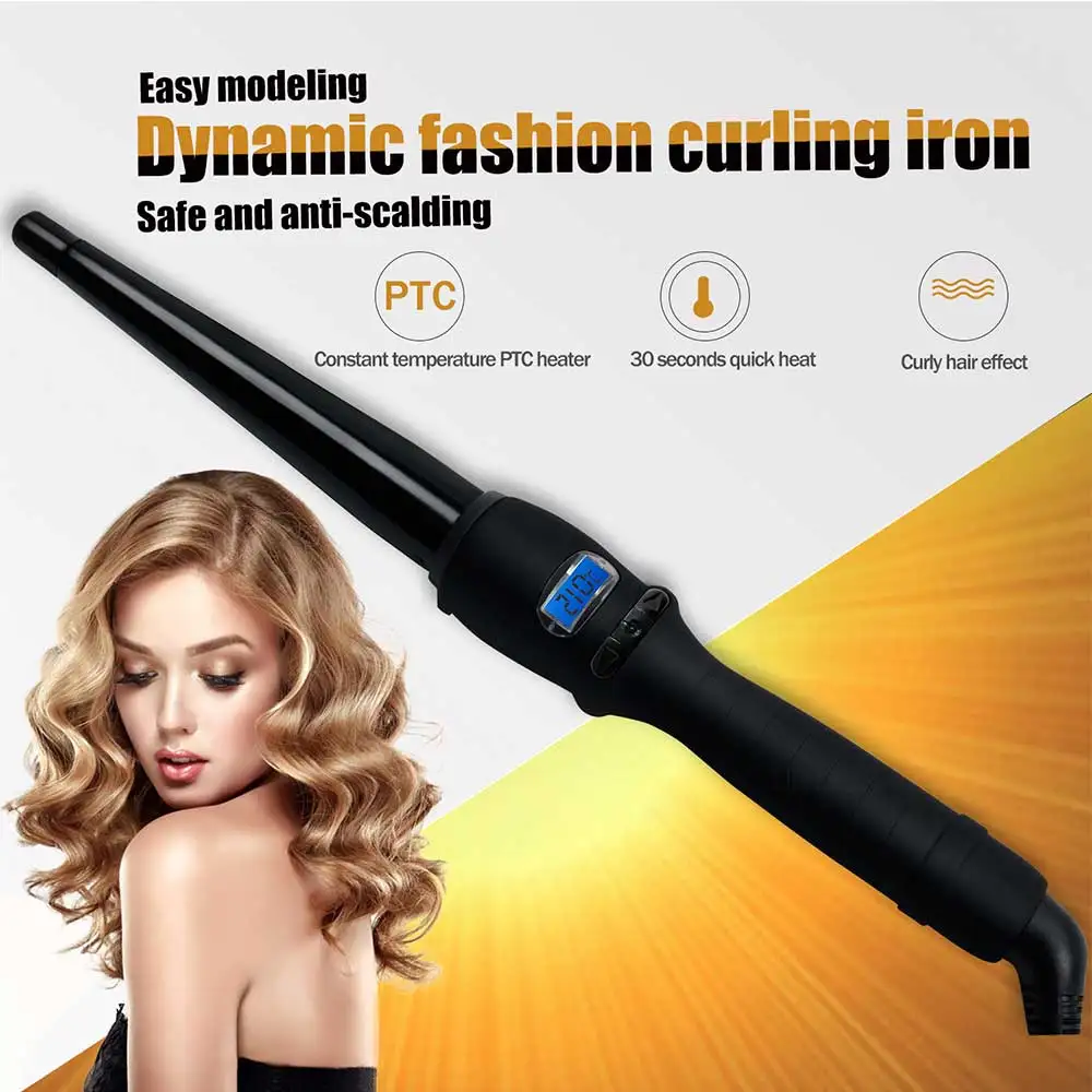 Hair Curlers Conical Curling Iron Single Tube Ceramic Inclined Pear Big Roll of Hair Curlers Curler Hair Styles Tool