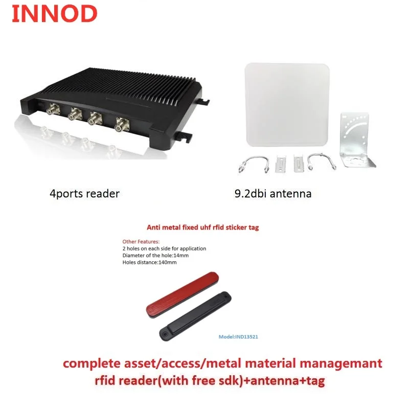 TWO use way holes and sticker long range Alien H3 passive UHF EPC long read range 1-25m anti-metal tag for warehouse management