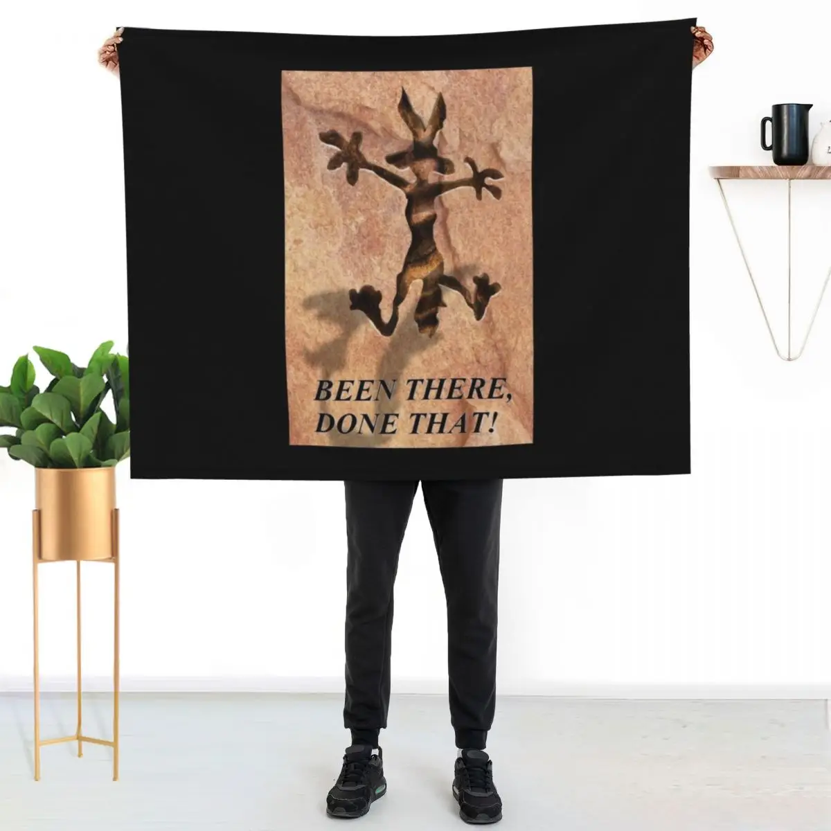 coyotes hole, Been There Done That ! Throw Blanket Soft Shaggy Sofa Quilt Travel Decorative Beds Luxury Brand Blankets