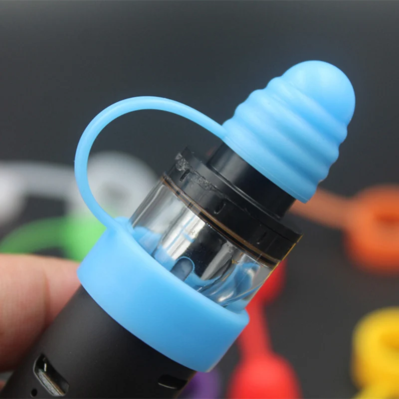 Universal Electronic Smoke Atomizer Universal Silicone Anti Slip Vape Band Mouthpiece Dust Cap Solid Color Anti-scratch Cover