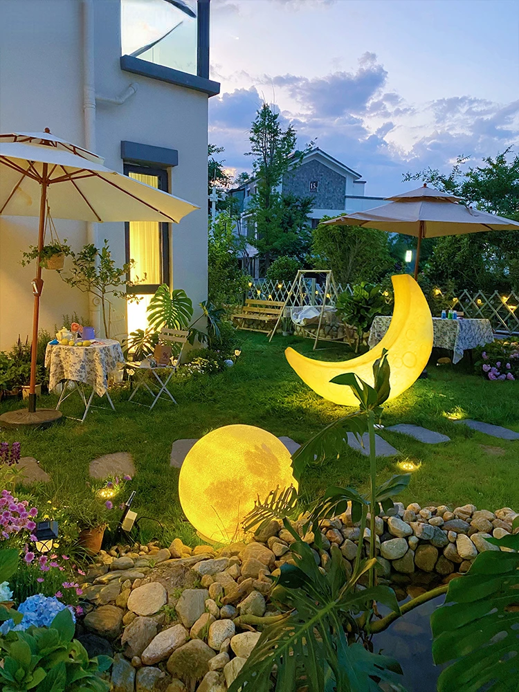 

Courtyard landscaping garden layout outdoor solar lamp waterproof villa yard decorative atmosphere lamp series