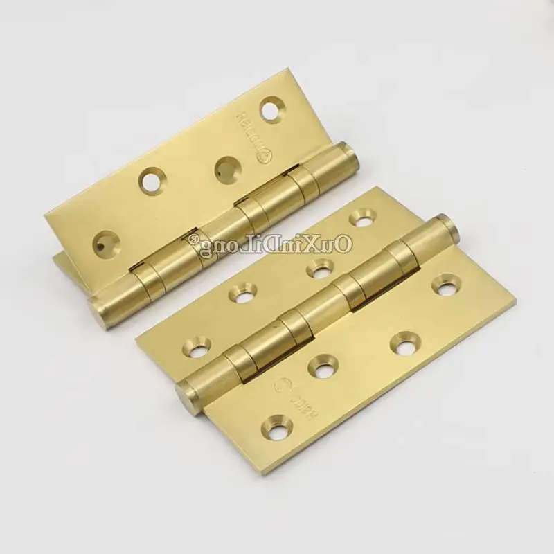

Высокое качество, 2 шт., твердые латунные дверные петли для мебели, 4 дюйма/5 дюймов, утолщенные тяжелые петли для шкафа, шкафа, дверные петли с винтами