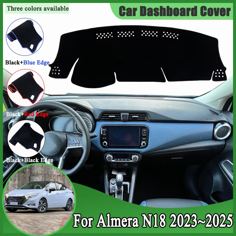 

Car Dashboard Cover Dash Mat for Nissan Almera N18 2023~2025 Versa Sunny Anti-slip Cushion Anti-UV Sunshield Caerpet Accessories