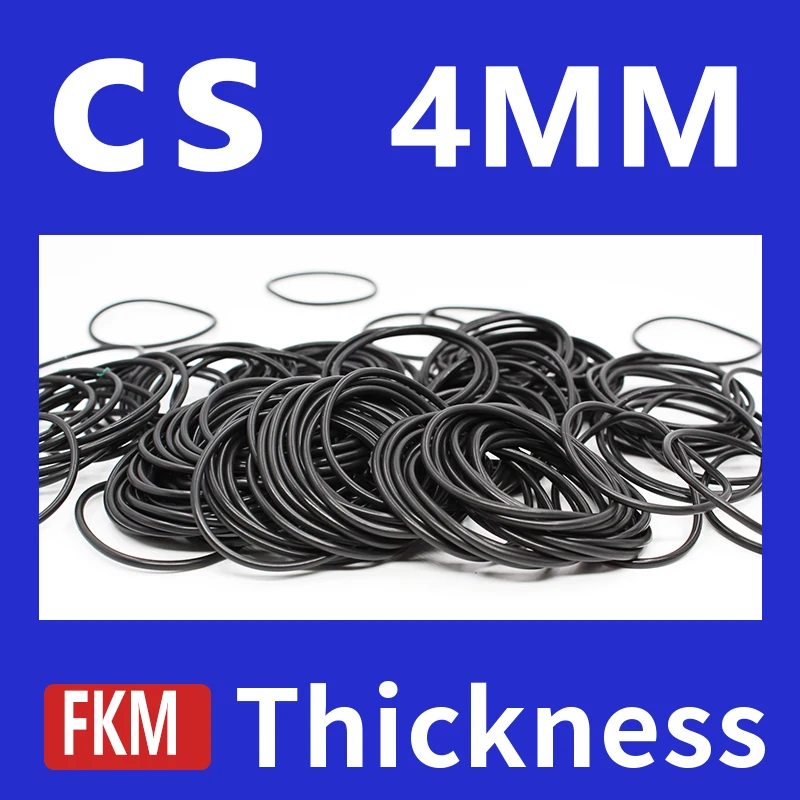 Thickness CS4mm Black FKM Fluorine Rubber O-rings Seals Gasket Washer temperature resistant wear-resistant oring