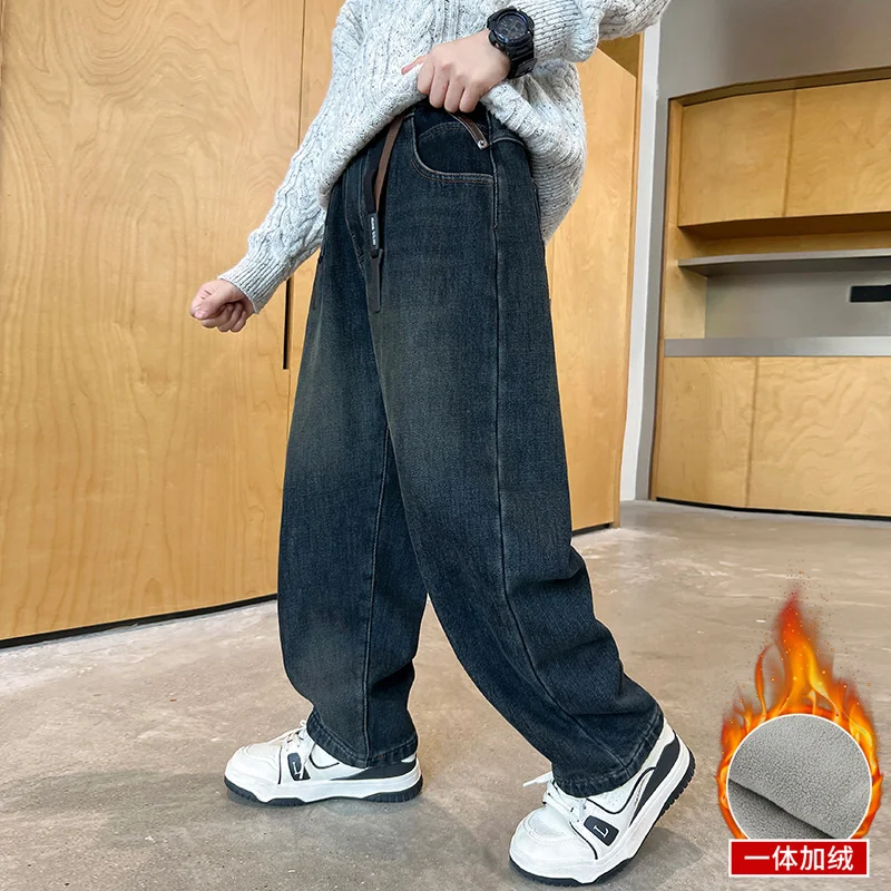 شارع الموضة الجديدة إلكتروني التطريز غسلها القديمة جينز غير رسمي الصبي Y2K الشارع الشهير خمر شعبية عالية الخصر فضفاض واسعة الساق السراويل #4