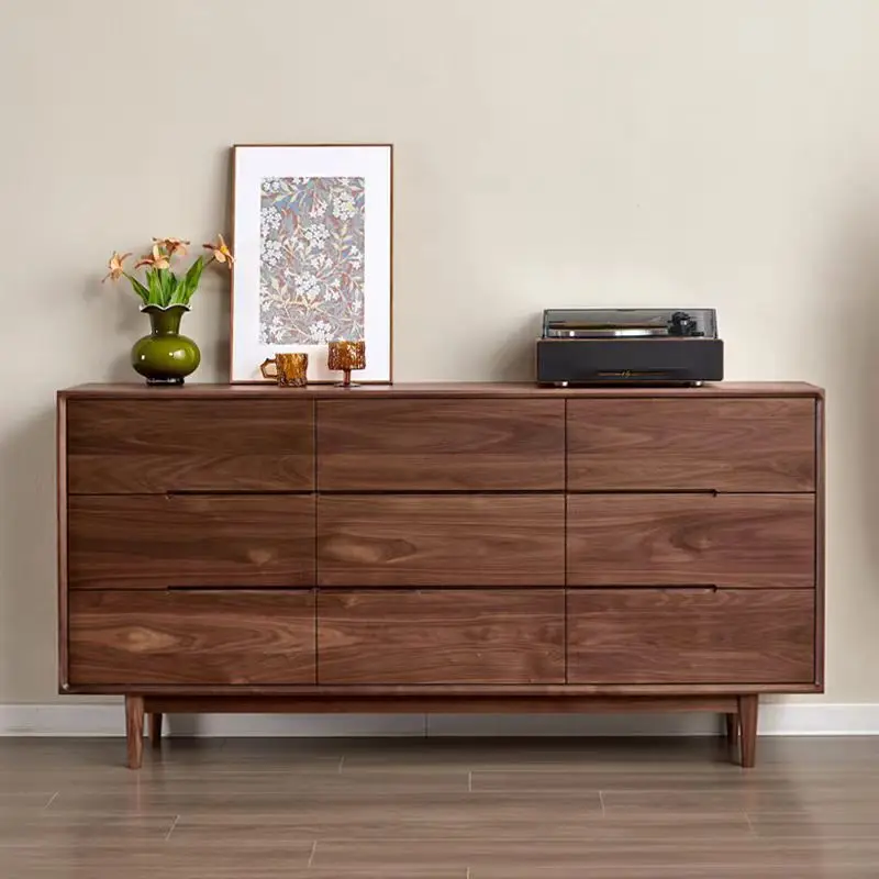 

Customizable Modern Simple White Oak Solid Wood Bedroom Storage Drawer Chest